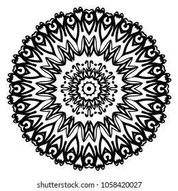 Vector hand drawn doodle mandala. Ethnic ornament. For design