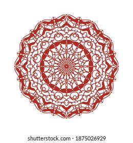 Vector hand drawn doodle mandala. Ethnic mandala with colorful tribal ornament. Isolated. Bright colors.