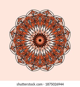 Vector hand drawn doodle mandala. Ethnic mandala with colorful tribal ornament. Isolated. Bright colors.