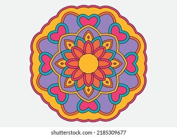 Vector hand drawn doodle mandala. Mehndi, tattoo, decoration. Coloring book page.