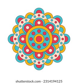 Vector hand drawn doodle mandala.
