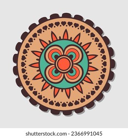 Vector hand drawn doodle mandala.