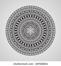 Vector Hand Drawn Doodle Mandala, all brushes included, you can create your own pattern