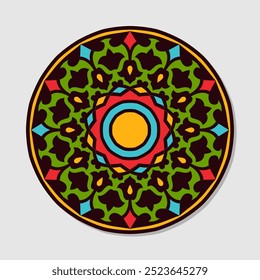 Vektor handgezeichnete Doodle Mandala mit Herzen
