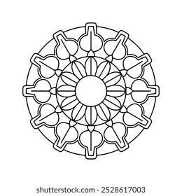 Vetor mão desenhada doodle mandala arte. Mandala étnica com ornamento tribal. Projeto Mandala.