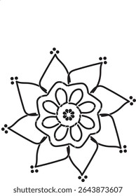 Vector hand drawn doodle mandala ethnic mandala with colorful tribal ornament Isolated Ornamental luxury mandala pattern design.