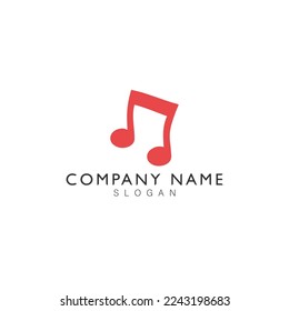 Vector hand drawn doodle music note silhouette isolated on white background