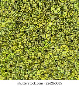 Vector hand drawn doodle seamless background, wavy abstract colorful pattern for textile, cover, wrapping design, web and devices projects.
