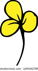 Vector hand drawn doodle sketch color flower isolated on white background. Lovely spring plant