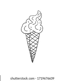 Black White Ice Cream Cartoon High Res Stock Images Shutterstock