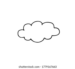 Vector hand drawn doodle sketch cloud isolated on white background