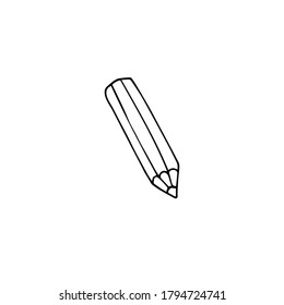Vector hand drawn doodle sketch pencil isolated on white background
