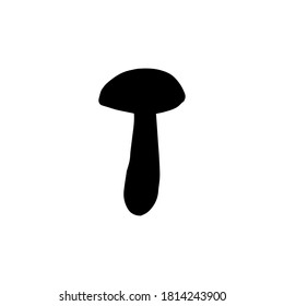 Vector hand drawn doodle sketch Orange cup boletus silhouette isolated on white background