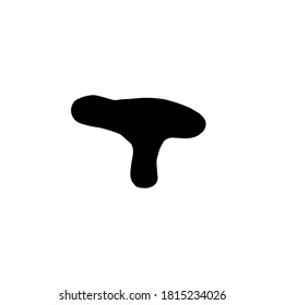 Vector hand drawn doodle sketch milk cap mushroom silhouette isolated on white background