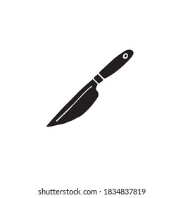 Vector hand drawn doodle sketch black knife isolated on white background