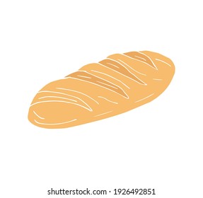 Vector hand drawn doodle sketch colored bread isolated on white background