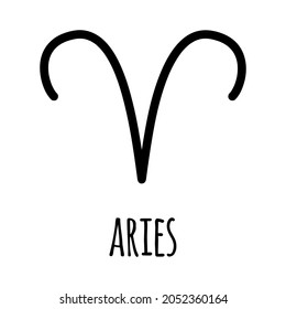 Vektor-handgezeichnete Doodle-Skizze Astrologisches Tierzeichen einzeln auf weißem Hintergrund