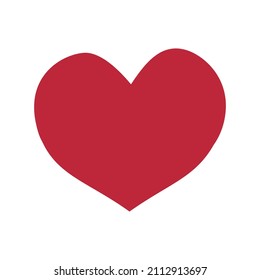 Corazón de dibujo del doodle dibujado a mano del vector aislado en fondo blanco