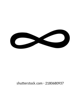 Vector hand drawn doodle sketch infinity sign isolated on white background
