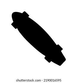 handgezeichnete Skizze-Skizze Skateboard-Silhouette, Vektorgrafik einzeln auf weißem Hintergrund