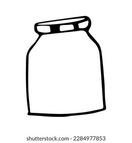 Vector hand drawn doodle sketch of a jar of honey.