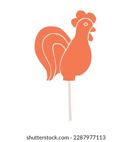 Vector hand drawn doodle sketch candy roaster isolated on white background