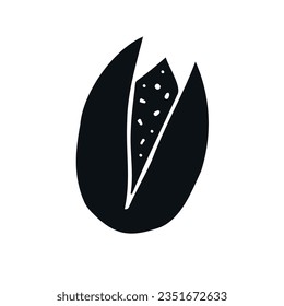 Vector hand drawn doodle sketch pistachio nut isolated on white background