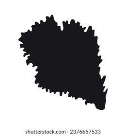 Vector hand drawn doodle sketch salad leaf silhouette isolated on white background