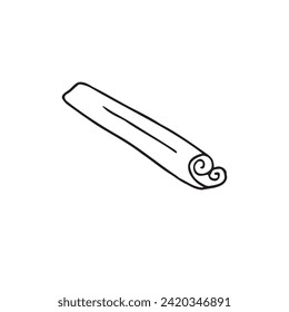 Vector hand drawn doodle sketch cinnamon isolated on white background