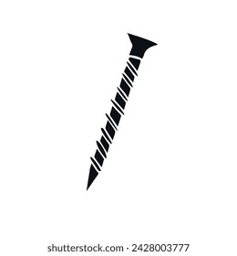Vector hand drawn doodle sketch screw isolated on white background