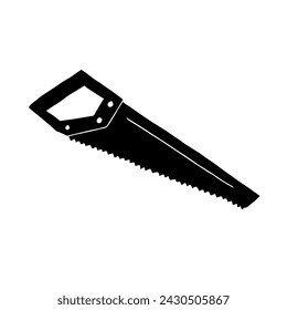 Vector hand drawn doodle sketch saw isolated on white background