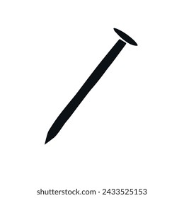 Vector hand drawn doodle sketch nail pin isolated on white background
