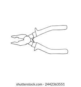 Vektor Hand gezeichnete Doodle Sketch Umrisszange isoliert auf weißem Hintergrund
