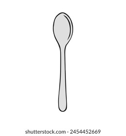 Vector hand drawn doodle sketch colored spoon isolated on white background