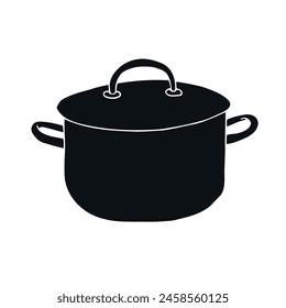 Vector hand drawn doodle sketch cooking pot isolated on white background