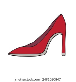 Vector hand drawn doodle sketch colored shoe isolated on white background