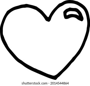 Vektor-handgezeichnetes Doodles-Herz
