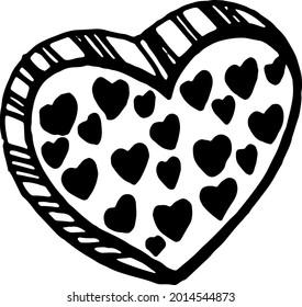 Vector hand drawn doodles heart