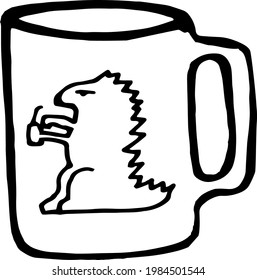 Vector hand drawn doodles tea cup, mug, vector tea objects