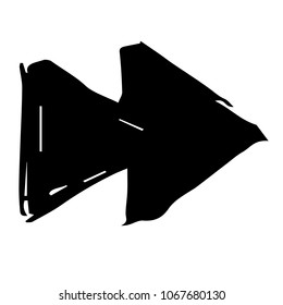 Vector Hand Drawn Drawing Brush of Arrow Direction Right Up Left Down Pointer. This is for Flat Line Icon Logo, Sign, Symbol, Object. Graphic Design Element, Illustration, Poster, Print, Background.