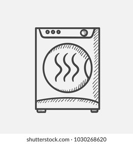 Vector hand drawn Dryer outline doodle icon. Dryer sketch illustration for print, web, mobile and infographics isolated on white background.