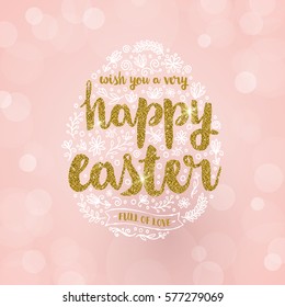 Vector Hand drawn Easter greeting card