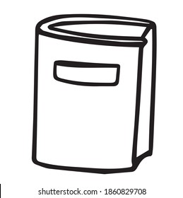 Vector hand drawn element. Book