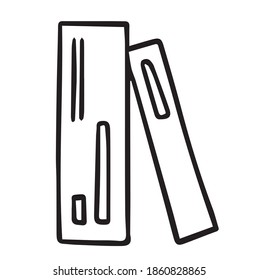 Vector hand drawn element. Books 