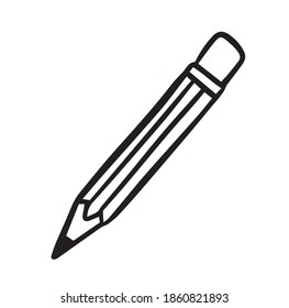 Vector hand drawn element. Pencil 