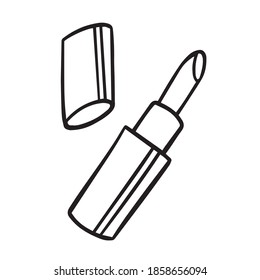 Vector hand drawn element. Pomade. Lips