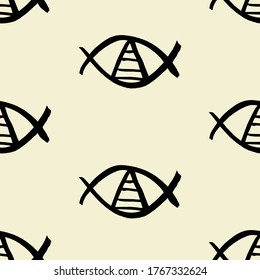 Vector hand drawn eye doodles seamless pattern background, fashion ethnic fabric, tribal print texture, modern design.