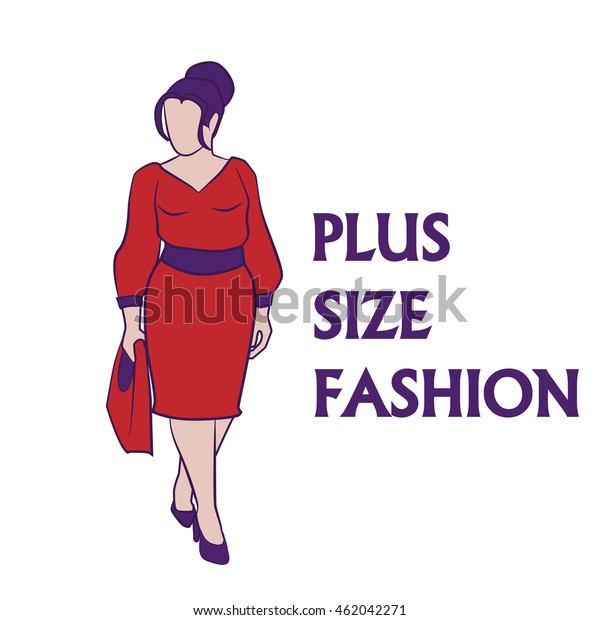 Vector Hand Drawn Fashion Illustration Plus Stock Vector (royalty Free 