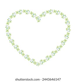 vector hand drawn flat design hearts border and frame