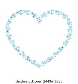 vector hand drawn flat design hearts border and frame